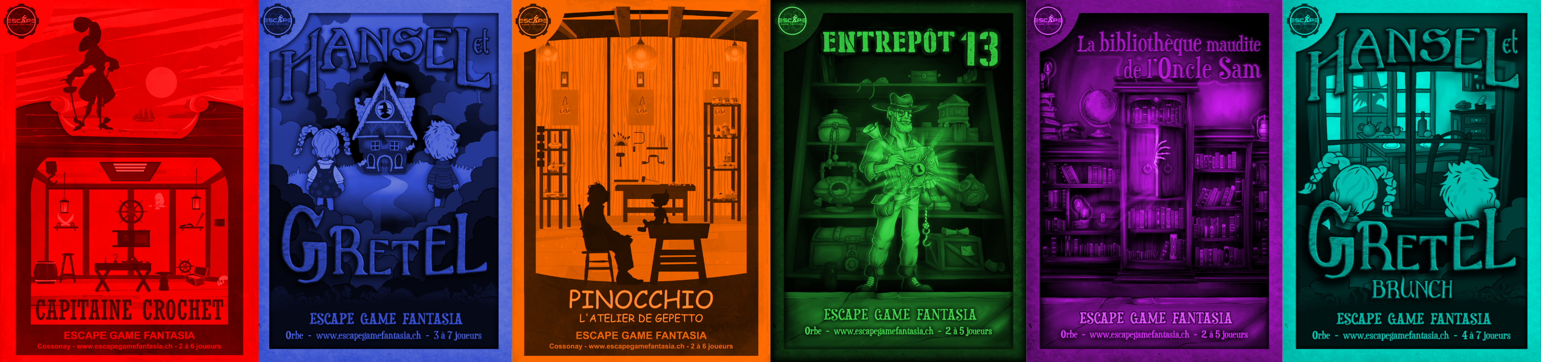 Nos 6 salles — Escape Game Fantasia